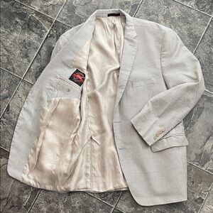 COLONY BERTOSSI Virgin Wool Union Made Men's Vintage Checkered Preppy Blazer